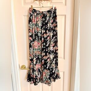 Vintage floral maxi skirt